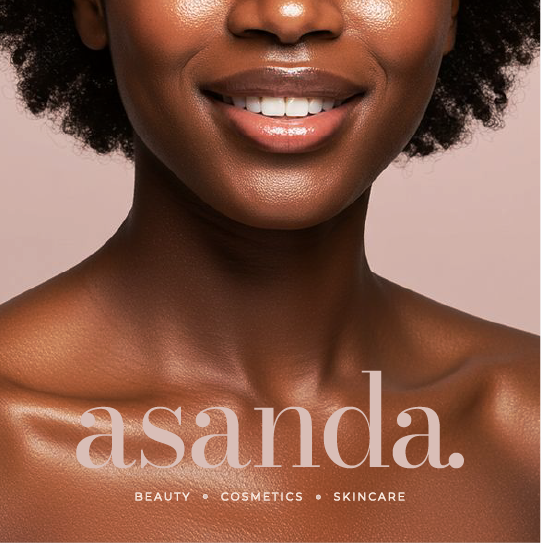 asanda skincare logo mockup